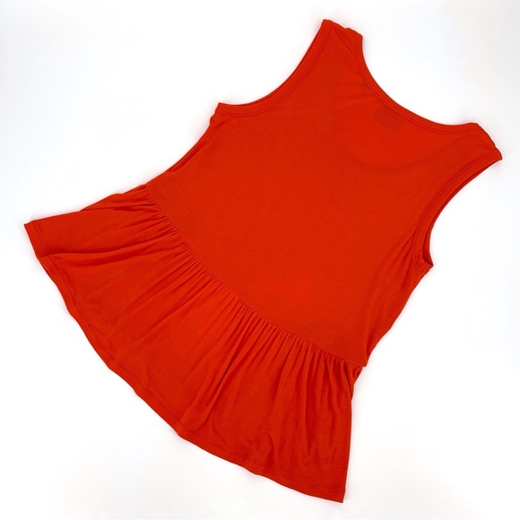 Cabi Hangout Tank # 5402, Orange Deep Scoop Neck Dropped Peplum Tank Top, Medium - Picture 13 of 15